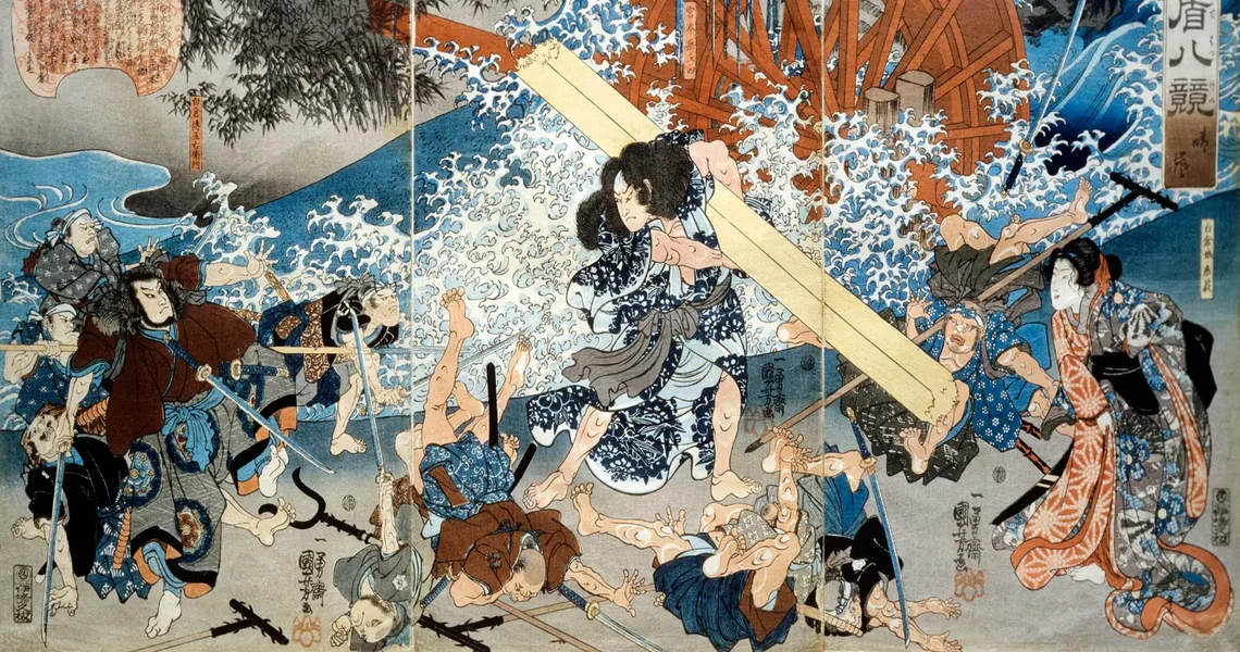 Ukiyo-e painting of Miyamoto Musashi